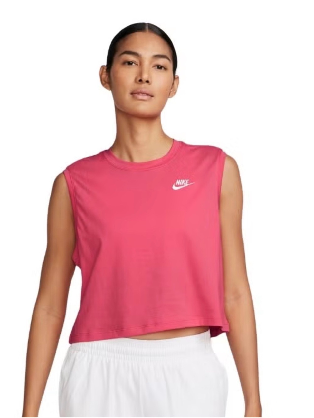 Nike Women's Pink Cropped Tank Top